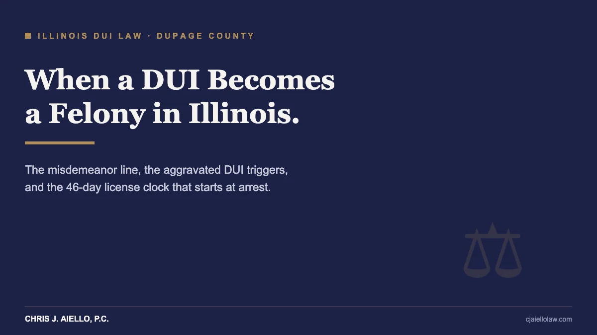 is a dui a felony in illinois