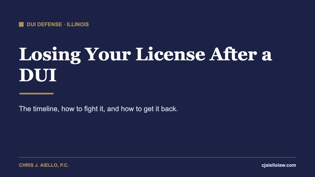 DUI license suspension Illinois: timeline, challenge, and reinstatement guide