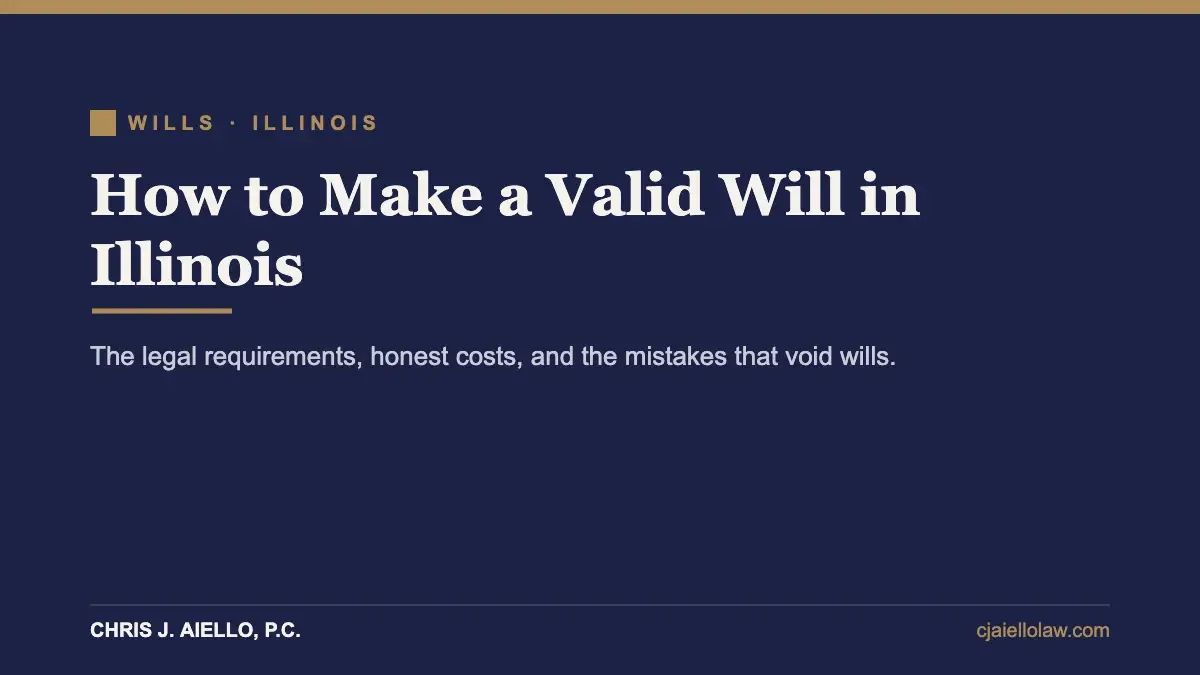 how to make a will in illinois